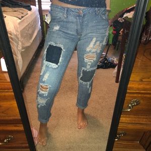 distressed jeans